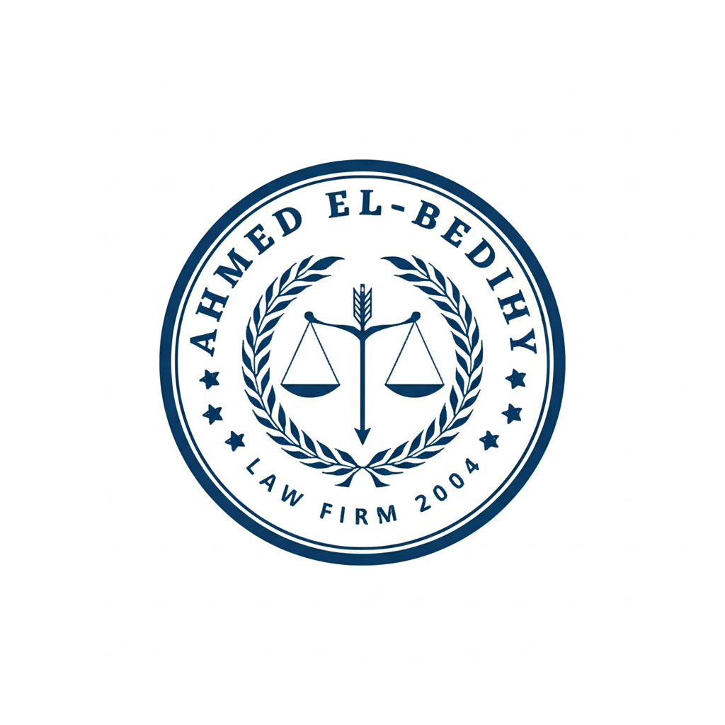 El-Bedihy Law Firm logo - your trusted legal partner for real estate
